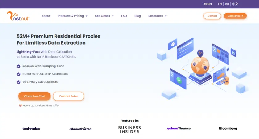 NetNut-Residential-Proxies-52M-Fastest-IP-Proxy-Network-homepage