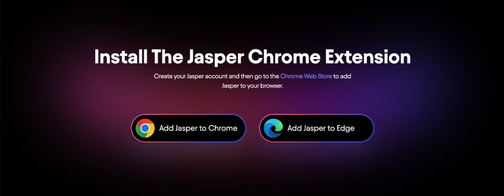 Jasper AI 브라우저 확장 프로그램 스크린샷