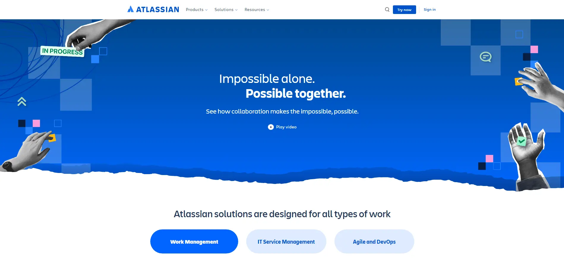 Atlassian-Hauptseite