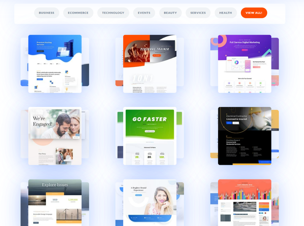 divi starter templates