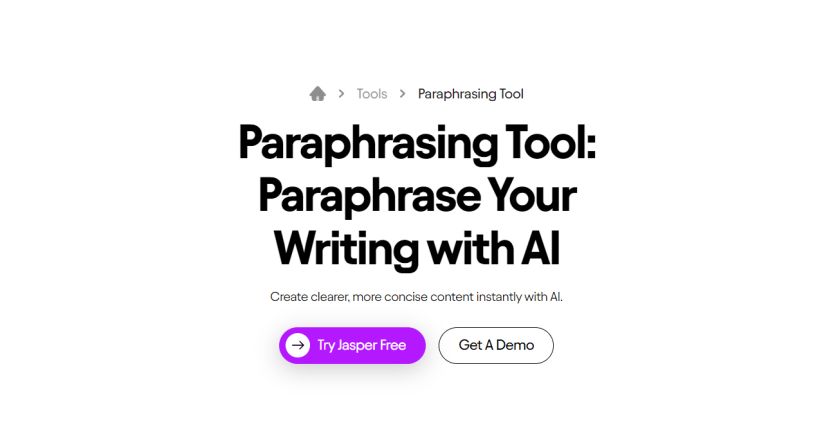 Jasper: herramienta de parafraseo parafrasea tu escritura con IA.