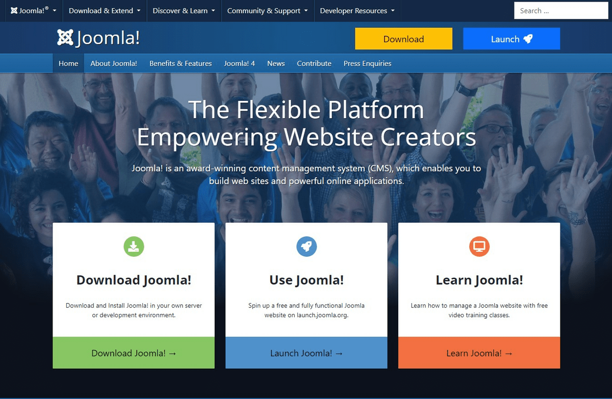 Joomla主頁截圖