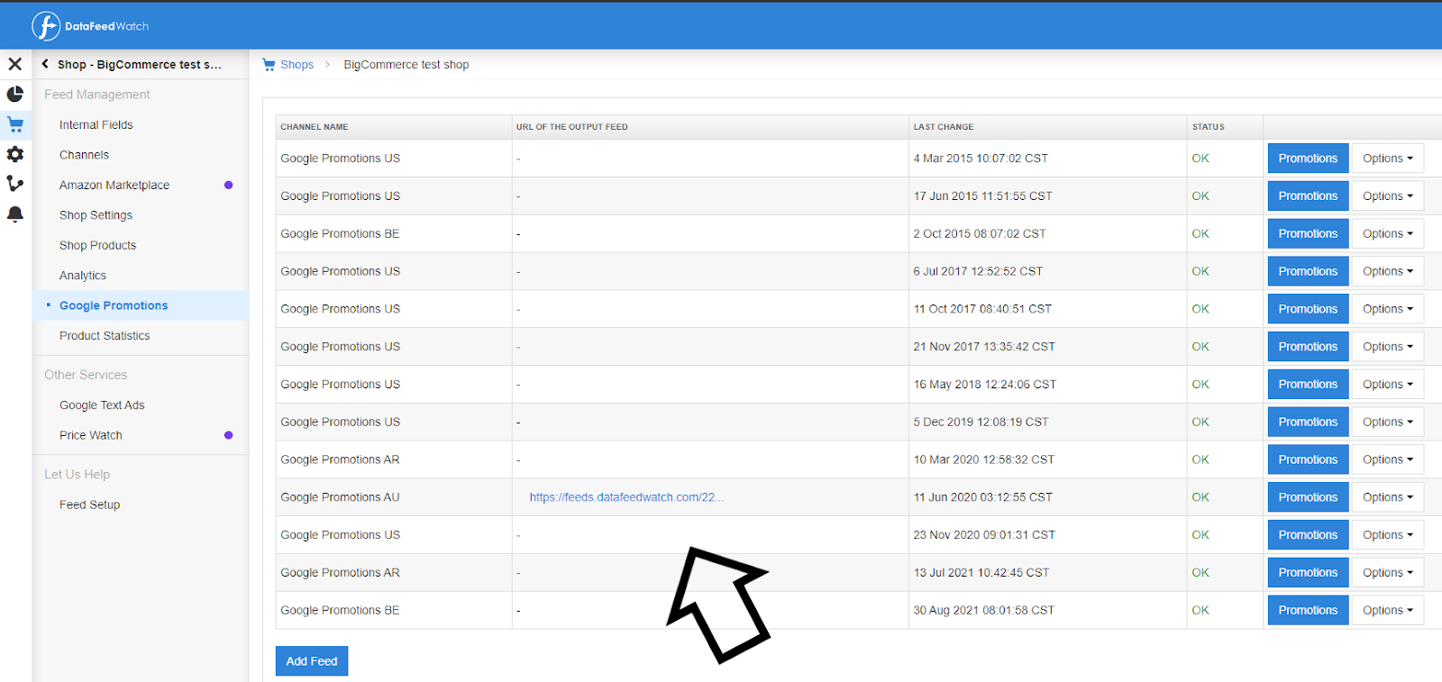 configuration de la surveillance du flux de données