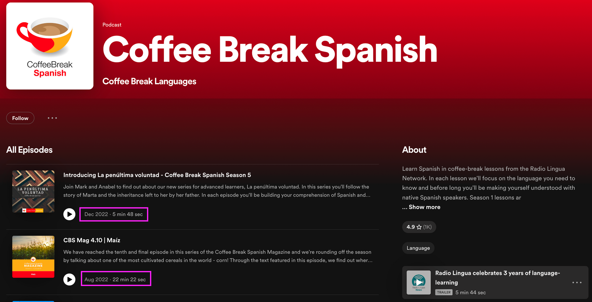 Coffee Break Español - cómo iniciar un podcast