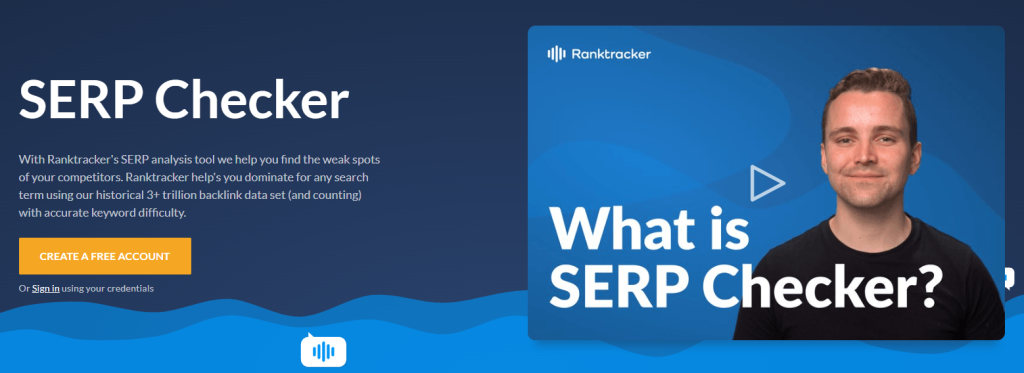 Comprobador SERP del kit de herramientas de Ranktracker