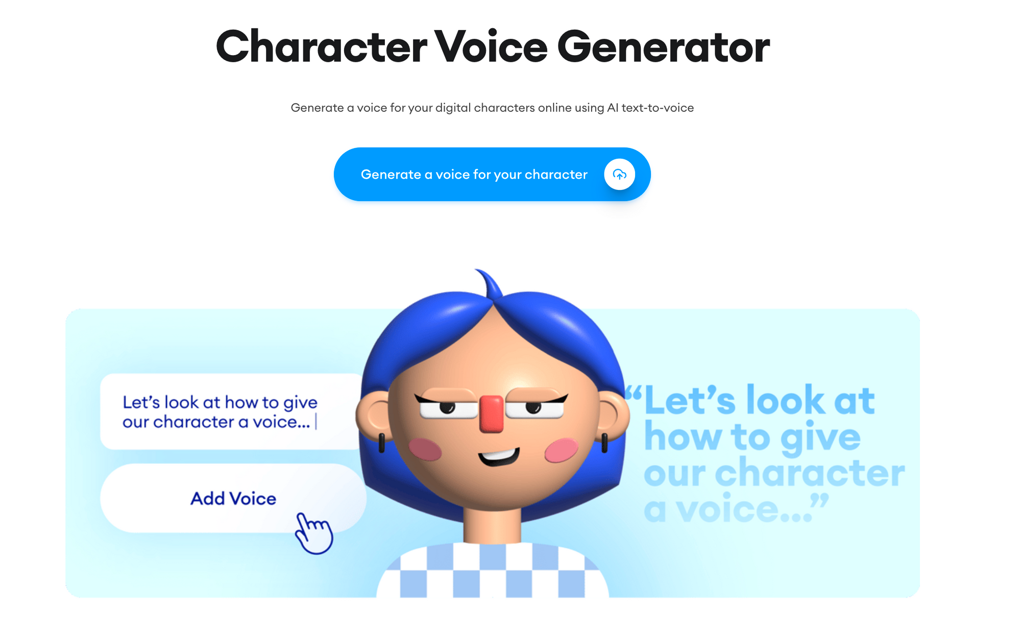 Veed.io - generadores de voz de personajes