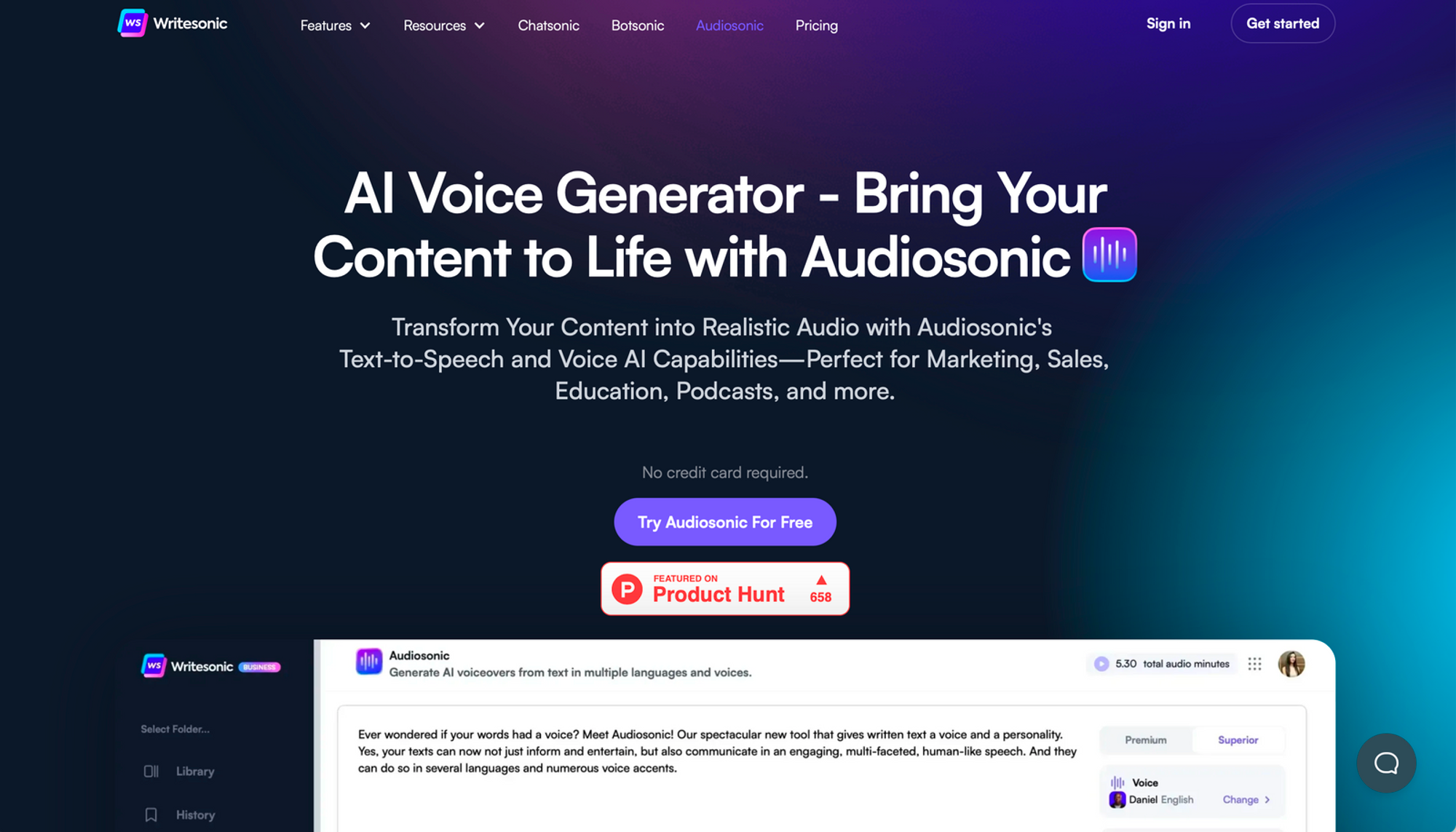 Audiosonic - generadores de voz de personajes