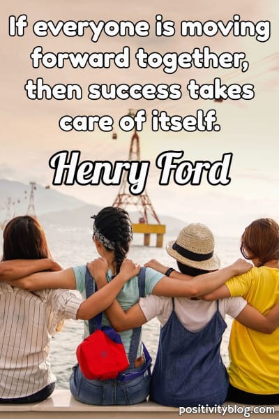 Una cita de trabajo en equipo de Henry Ford.