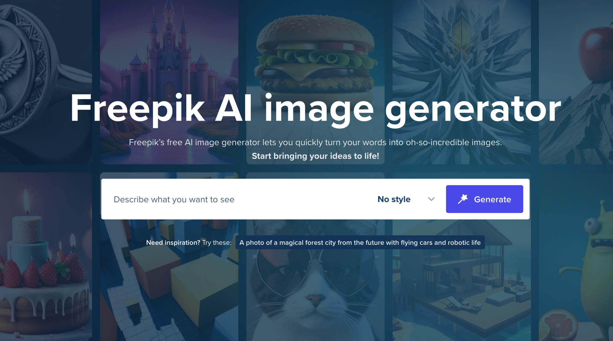 Freepik - AI görüntü oluşturucuları