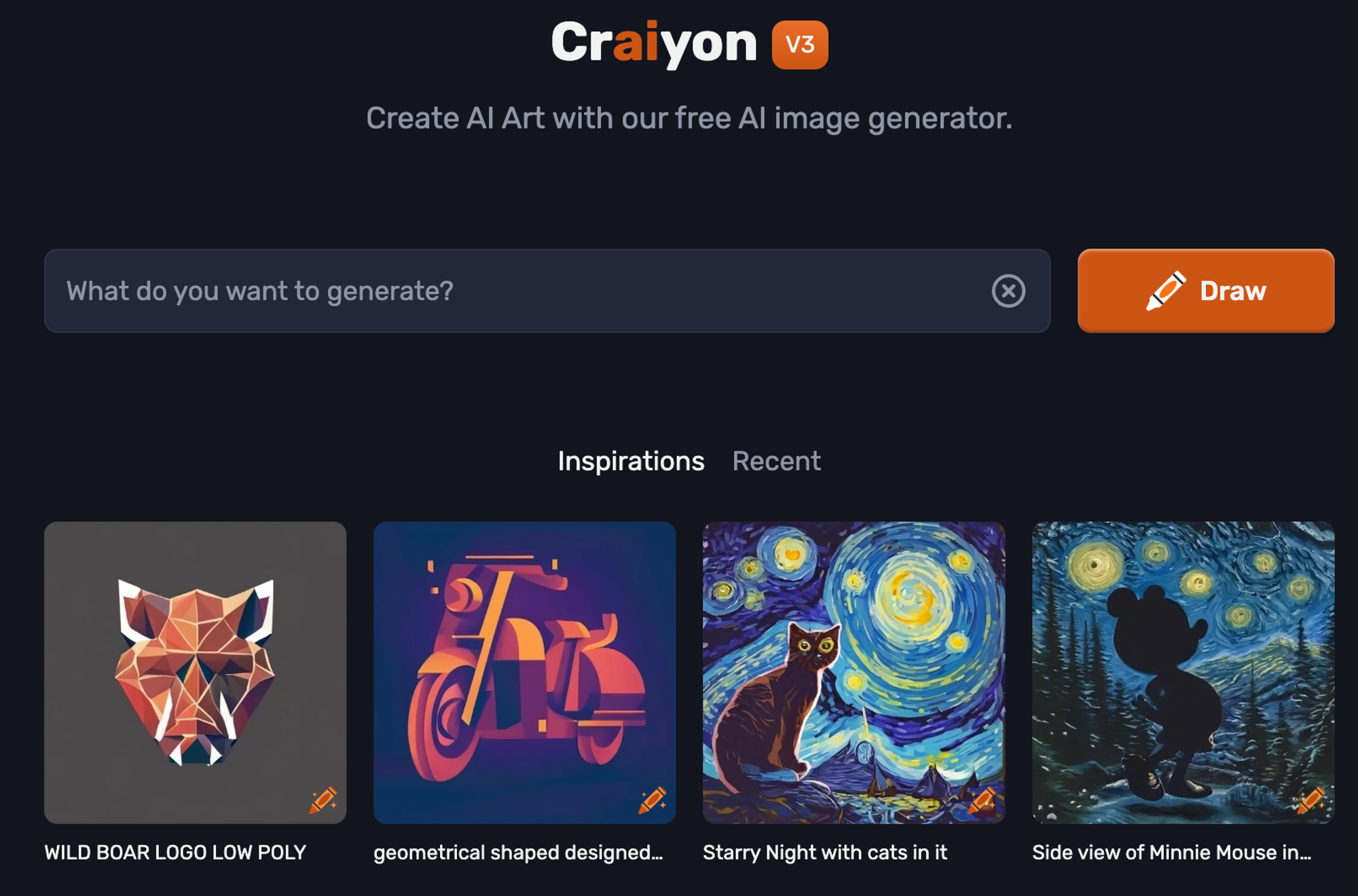 Craiyon - AI görüntü oluşturucuları