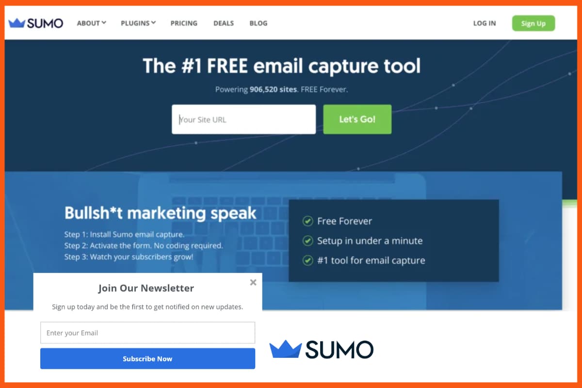 Sumo — лучшие плагины всплывающих окон для WordPress