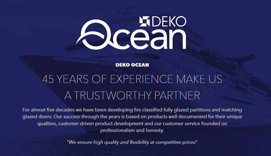 Screenshot von der Deko Ocean-Website