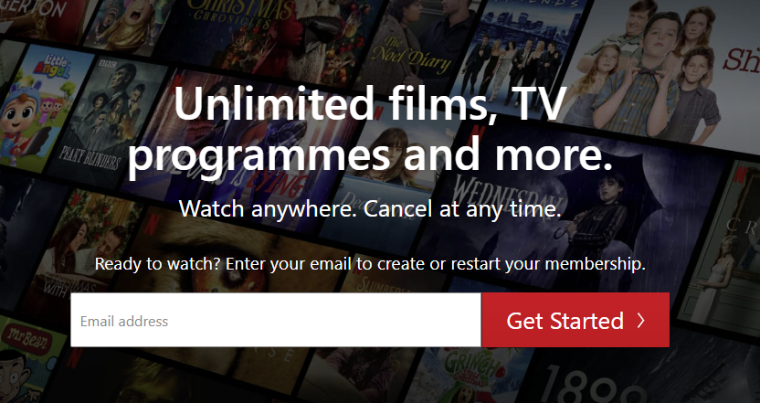 لقطة شاشة لـ Netflix CTA