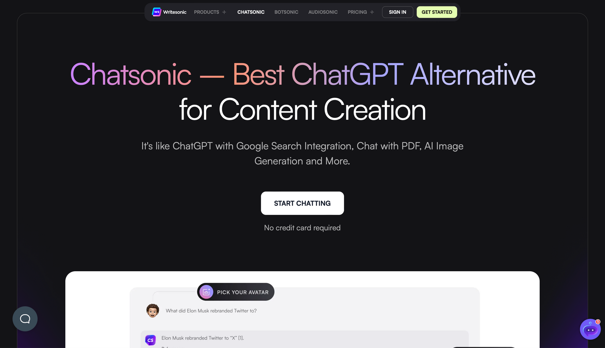 Chatsonic – najlepszy chatbot AI