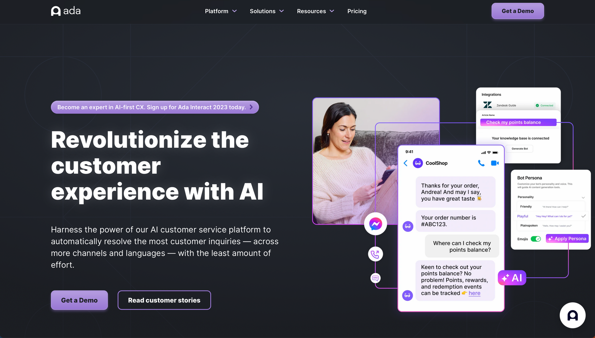 Ada – Najlepszy chatbot AI