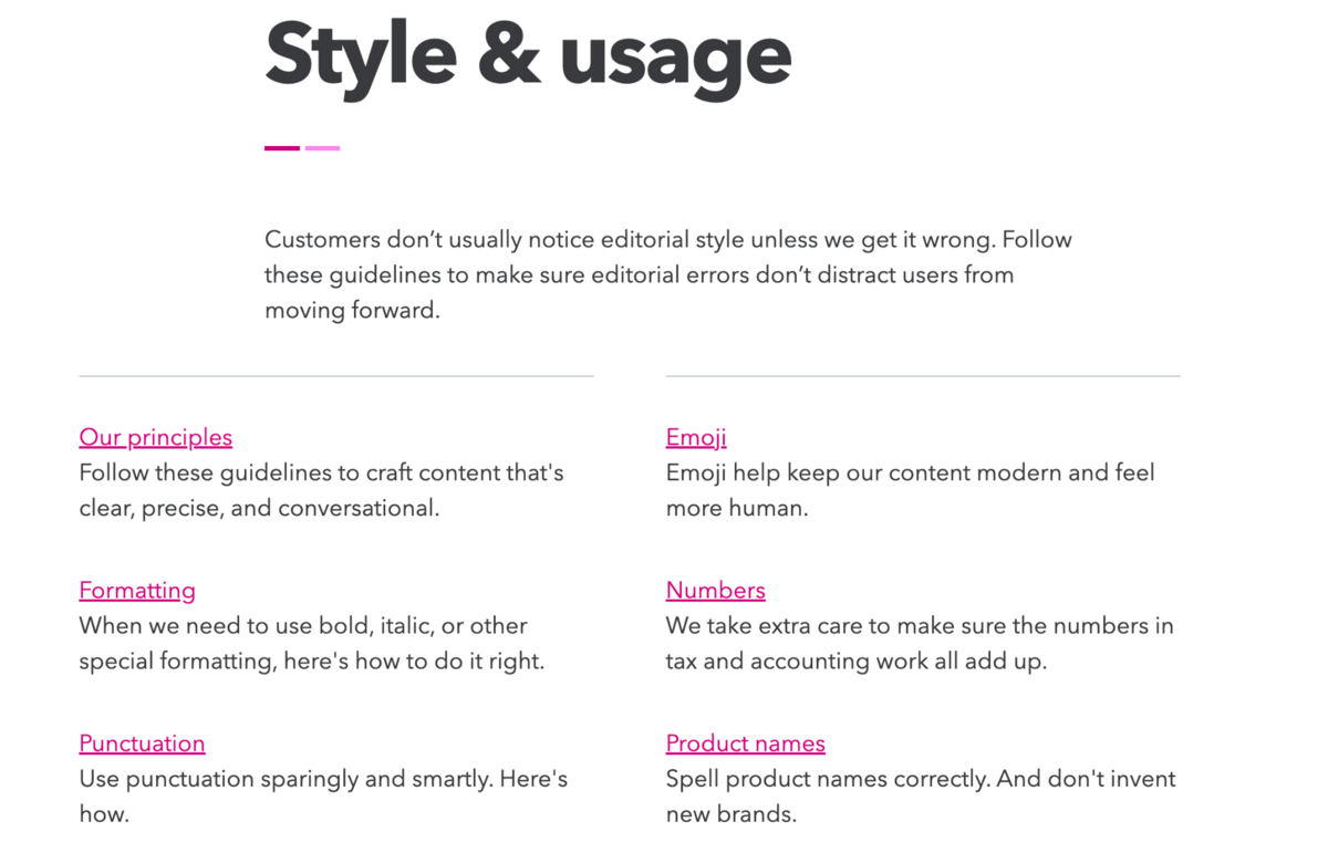 Beispiel eines schriftlichen Styleguides