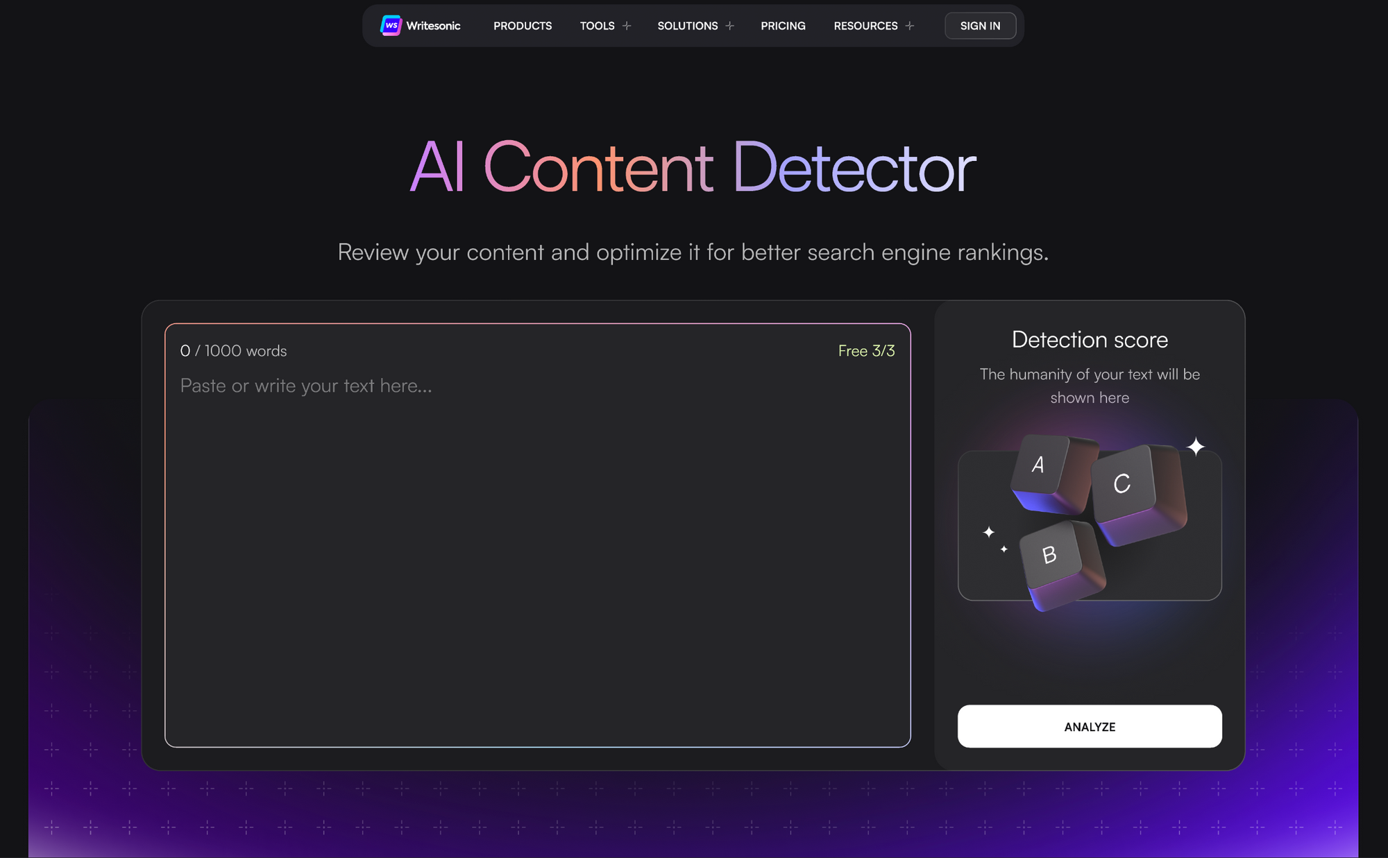 Detector de contenido de IA Writesonic: el mejor detector de IA