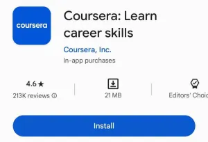 Aplicación Coursera con las mejores aplicaciones para que los estudiantes estudien gratis