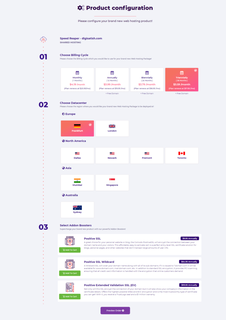 hostarmada-product-configuration