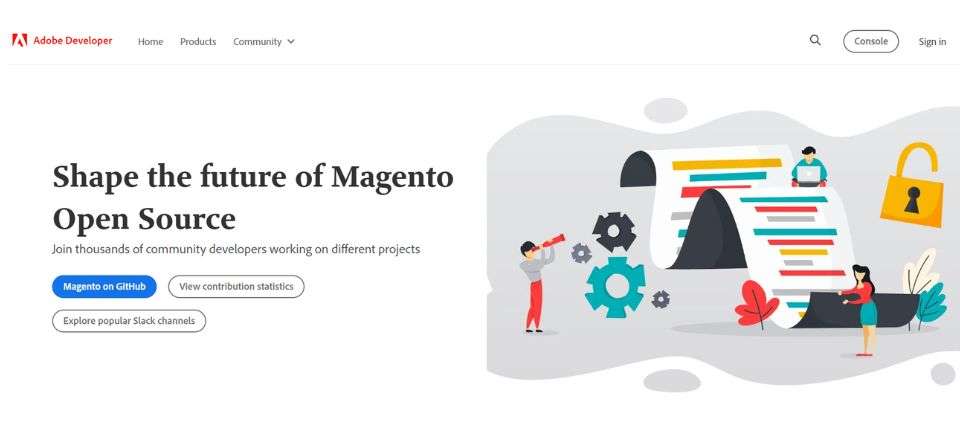 Código aberto Magento