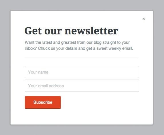 E-mail Formular de înscriere la newsletter