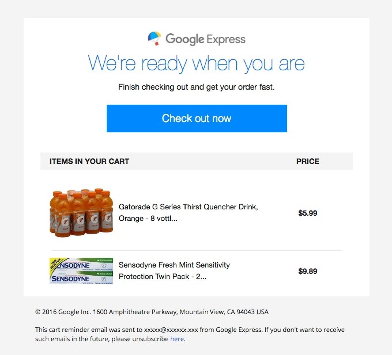 пример google express