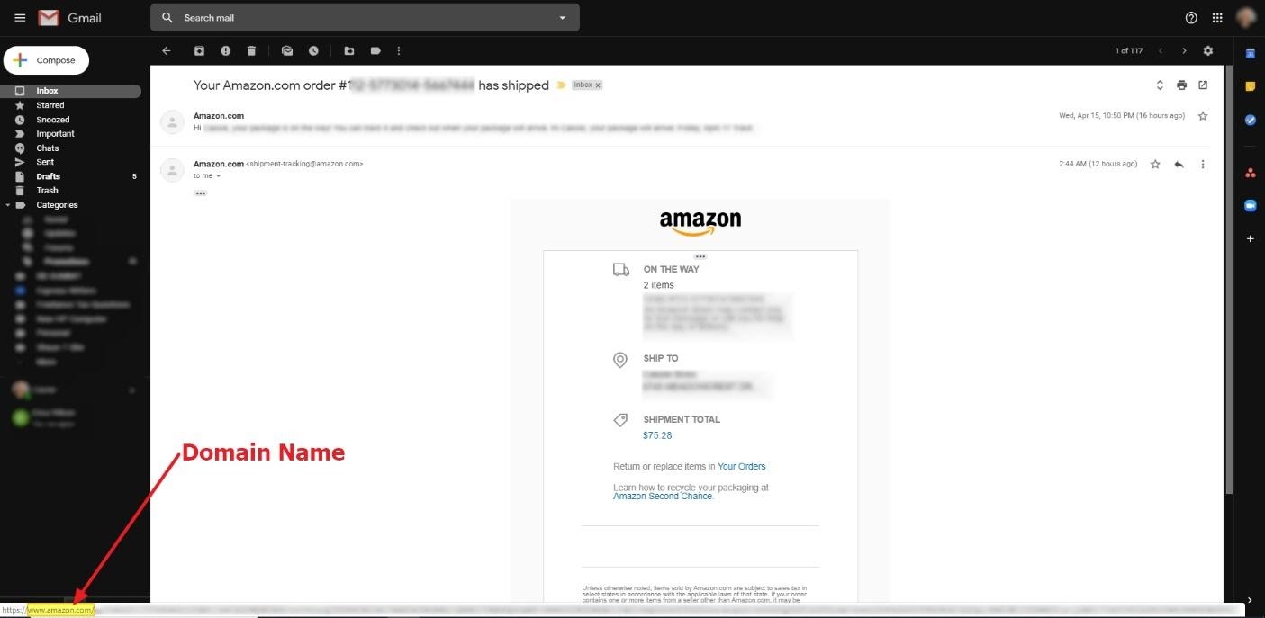 Exemplo da Amazon para não usar encurtadores de link